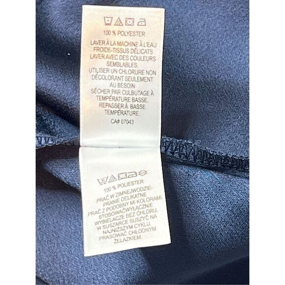 Donna Ricco New York Blue Tie Sleeve Shift Dress 2 NWOT Night Out Shirttail Hem - Picture 9 of 10